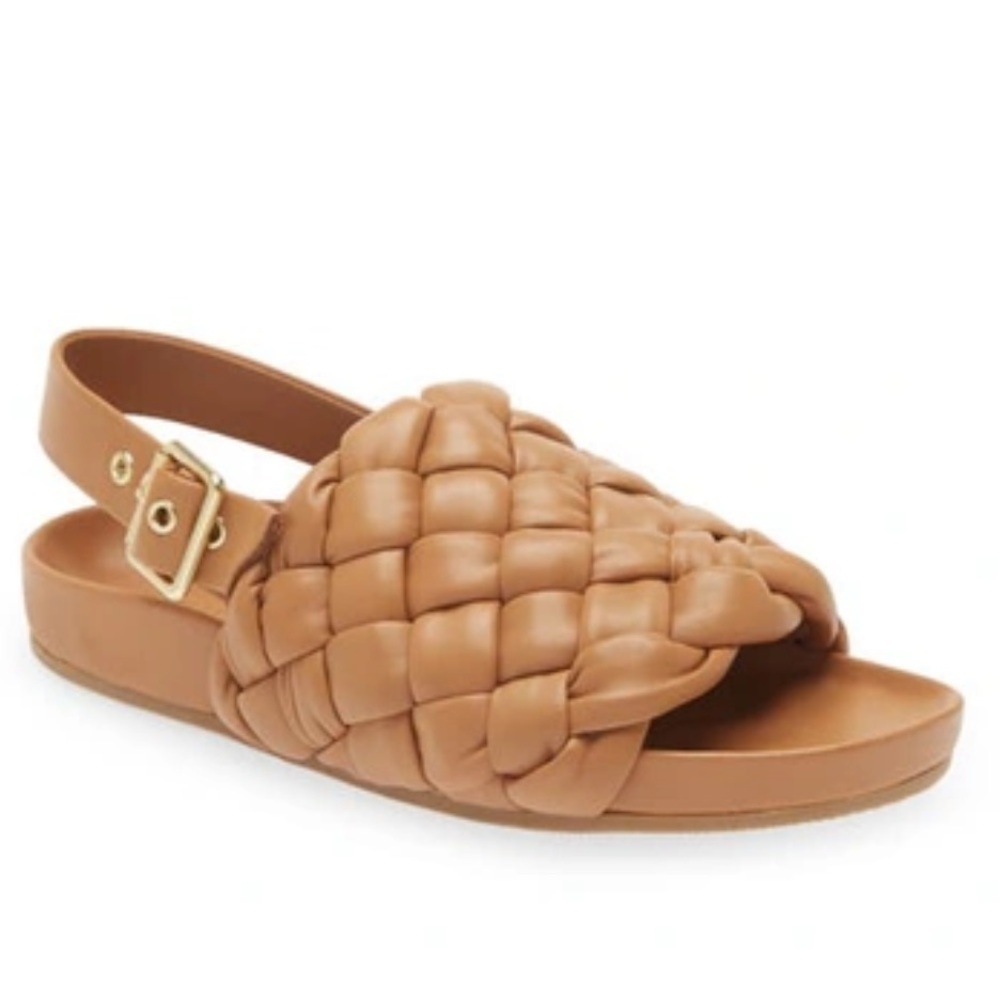 LOEFFLER RANDALL Benton Woven Slingback Sandal In Dark Sand Size 8